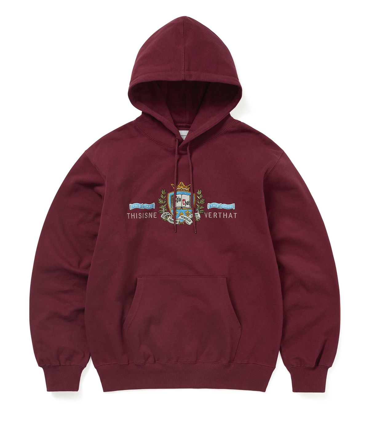 디스이즈네버댓(THISISNEVERTHAT) Crest Hoodie Burgundy