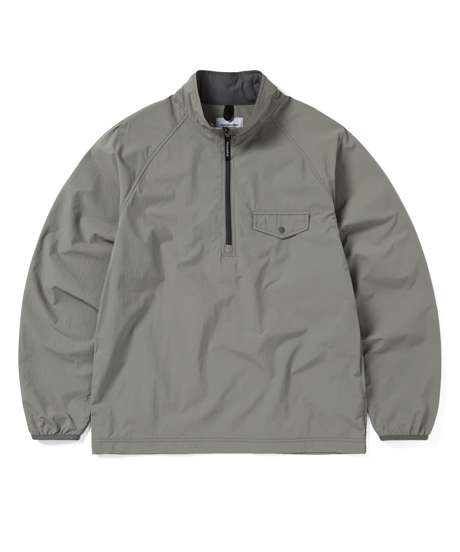 MUSINSA | thisisneverthat Half Zip Sports Pullover Grey