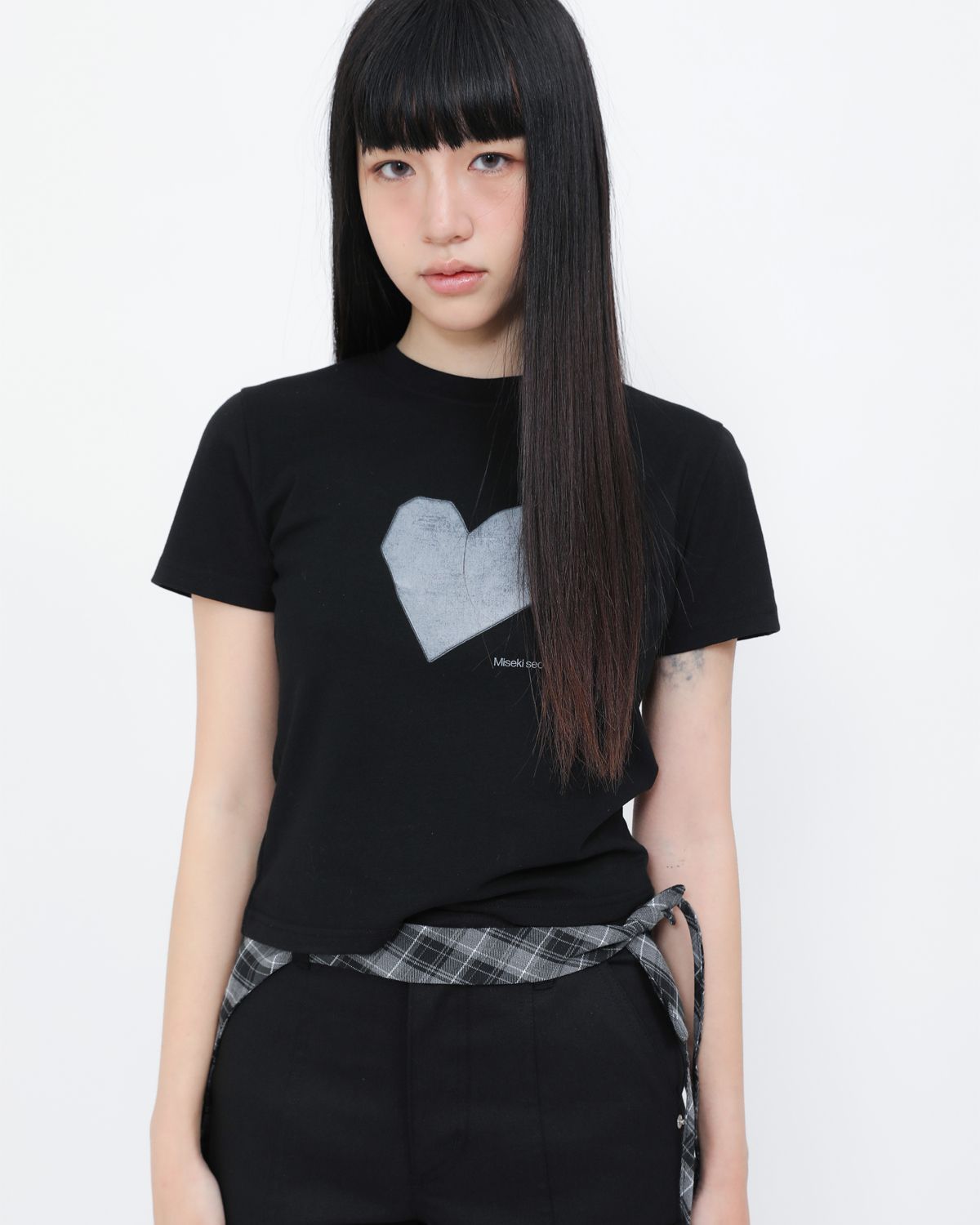 【Miseki SEOUL】25ss Hearts short sleeves MUSINSA | MISEKI SEOUL Hearts short sleeves BLACK