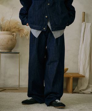 유니섹스 쿠로키 데님 팬츠