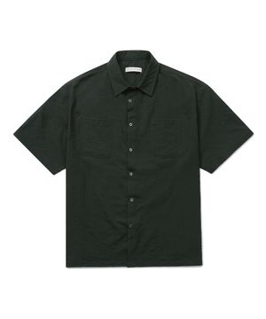 루즈핏 시어서커 반팔셔츠 (그린)