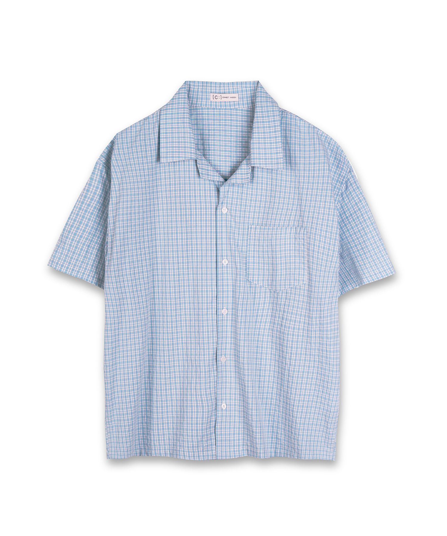 MUSINSA公式 | CONNECT KINLOCH オープンカラーギンガムチェックシャツ