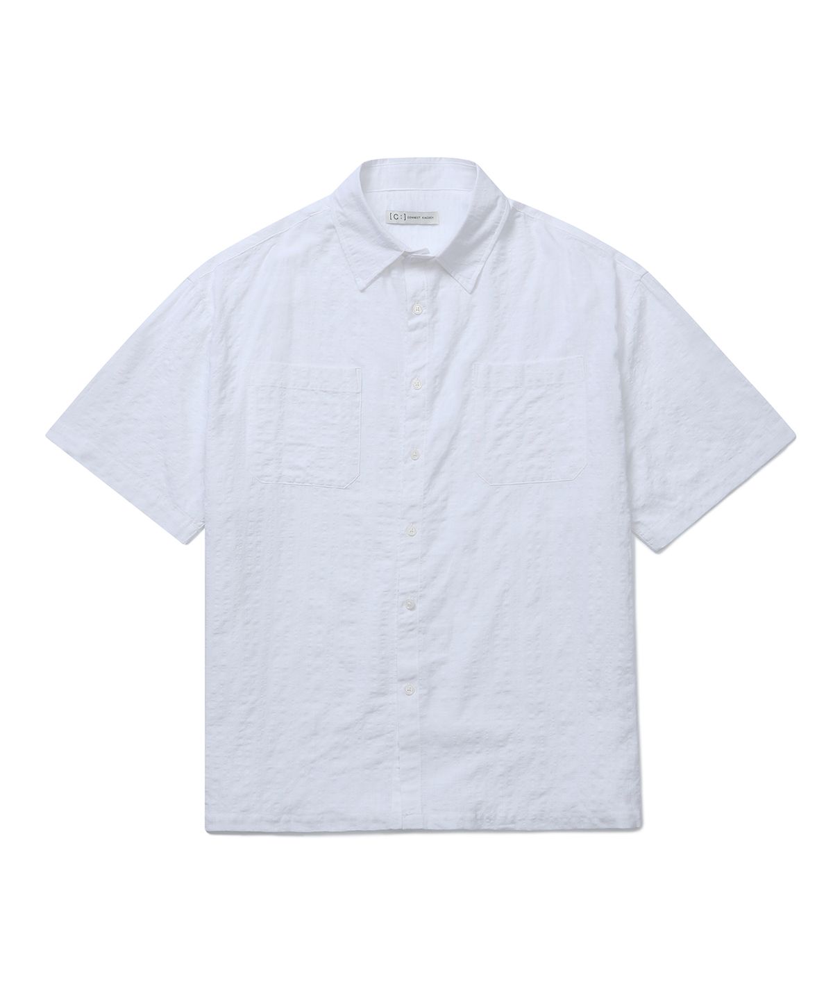 커넥트킨록(CONNECT KINLOCH) 멀티 플레이드 반팔셔츠 (화이트)