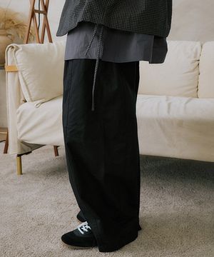 유니섹스 사이드 심 팬츠 블랙