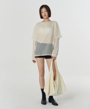 See-through Layered Top (Cream)