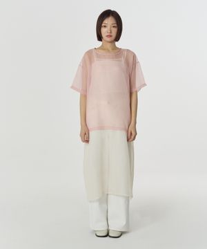 See-through Layered Top (Pink)