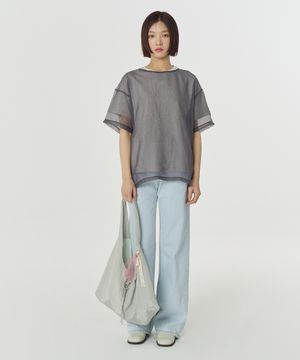 See-through Layered Top (Charcoal)