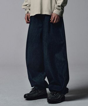 Extra Wide Balloon Pants - Deep Indigo