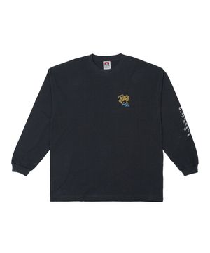 화이트라벨 오버핏 스프레이 마스터 롱슬리브 티셔츠 챠콜