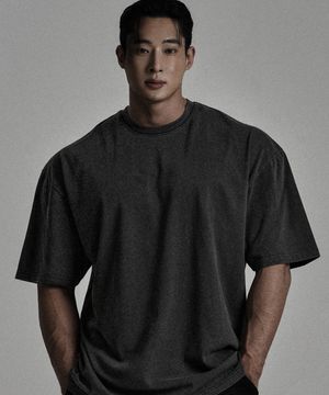 피그먼트 루즈핏 숏슬리브