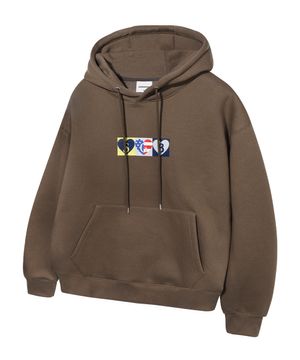 GB성조기 로고 후드티_브라운