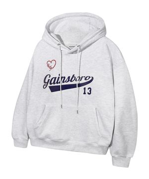 LOVE 팀로고 후드티_화이트멜란지