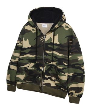 카모 2WAY 시그니처 후드집업_카모베이지