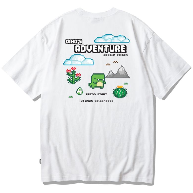 반팔 티셔츠 화이트- 디노 어드벤쳐(Dino Adventure)