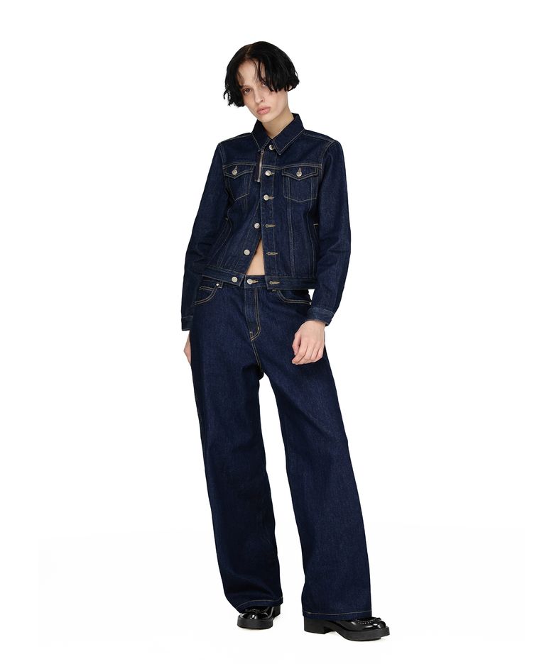 Low-Rise Denim Pants, INDIGO