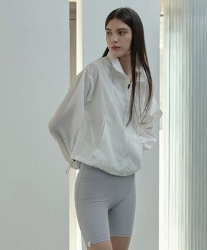 여성 요가복 DEVI-O0019-화이트 필라테스 파인 스트링 윈드자켓