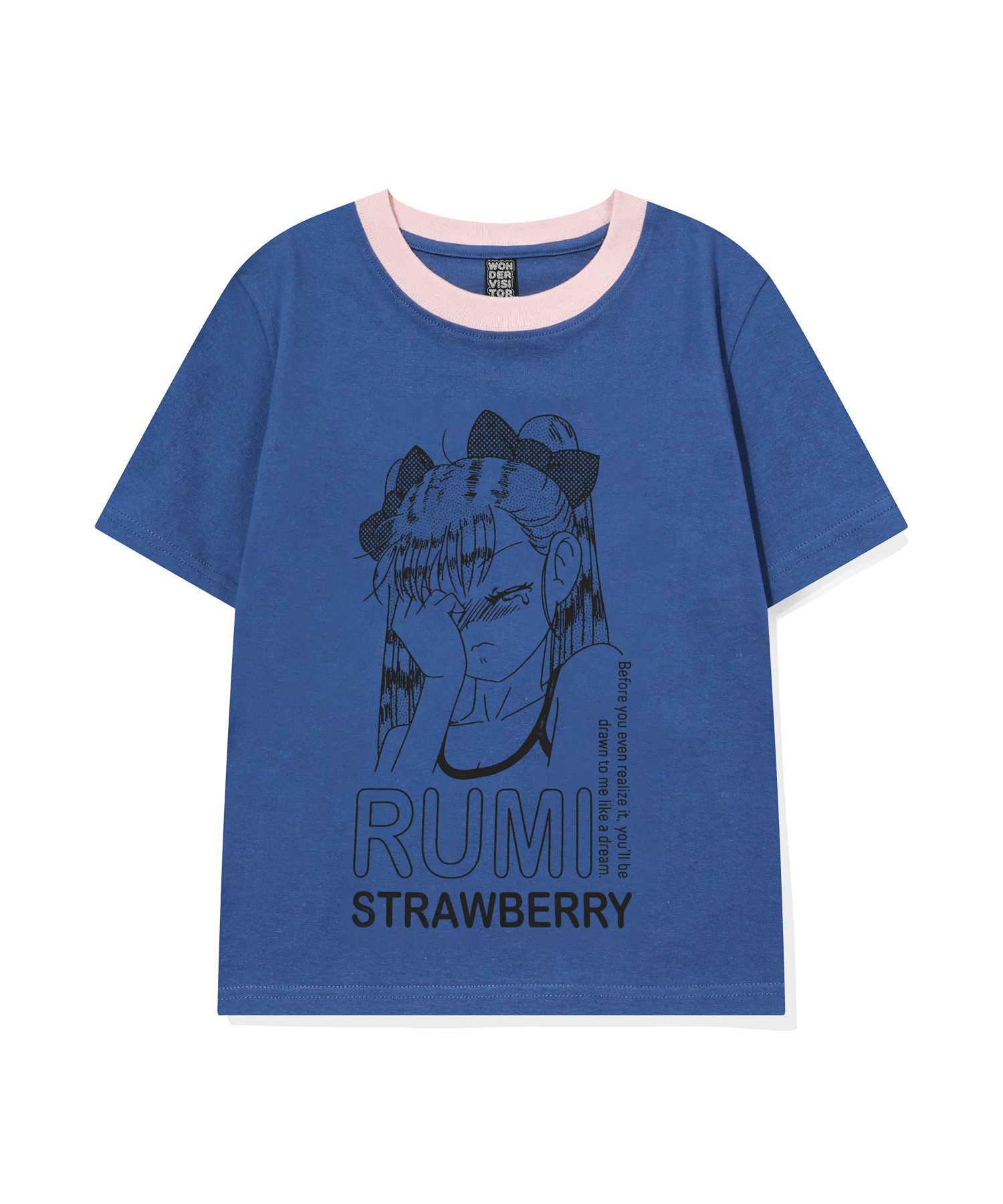★ WONDER VISITOR★ RUMI crop Tshirt Navy m1037_1430309 MUSINSA | WONDERVISITOR RUMI crop T-shirt [Navy]