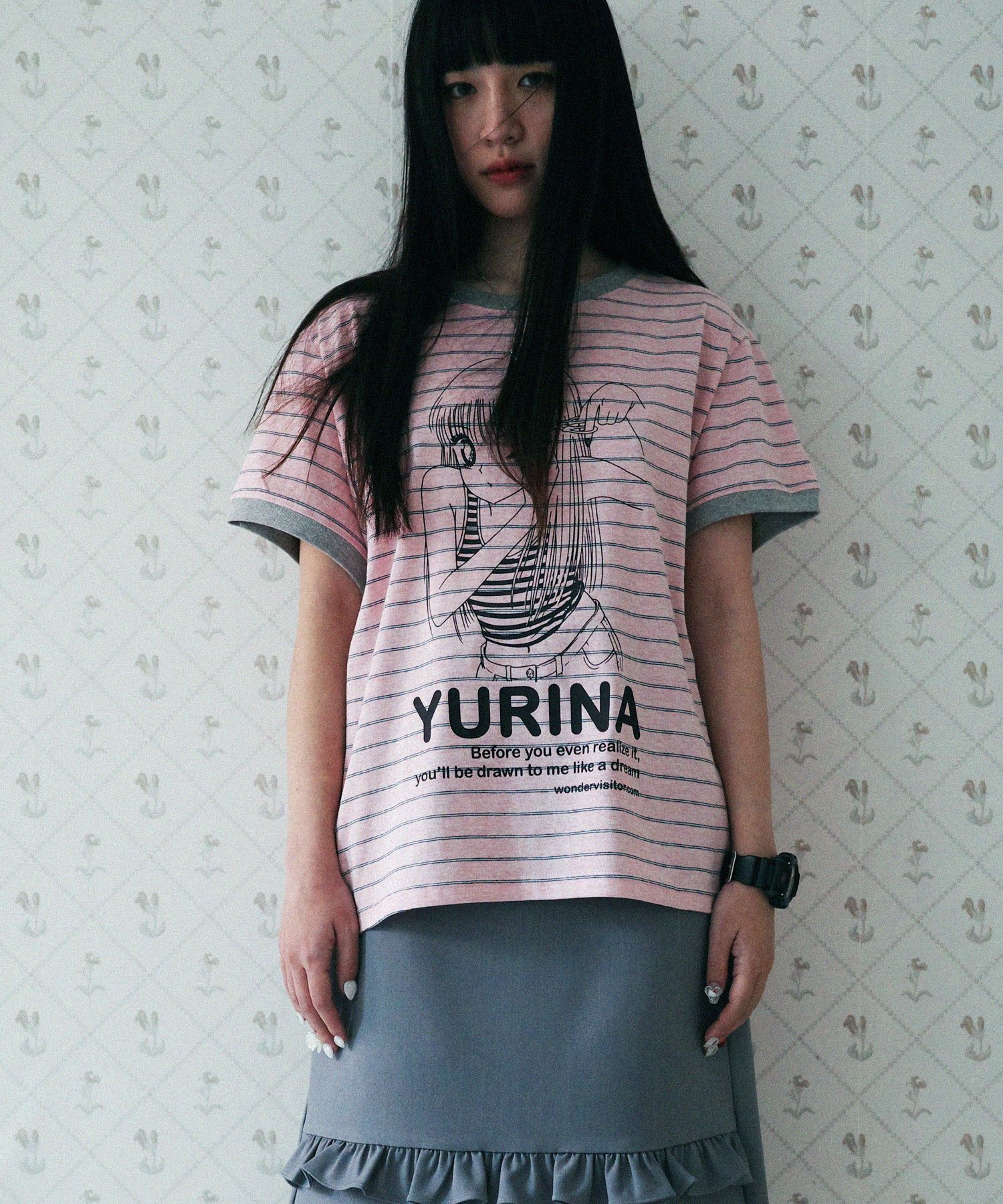 ★ WONDER VISITOR★ YURINA Tshirt Pink m1037_1430303 MUSINSA | WONDERVISITOR YURINA T-shirt [Pink]