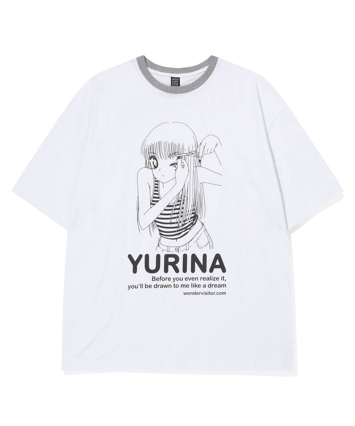 원더비지터(WONDERVISITOR) YURINA Overfit T-shirt [White]