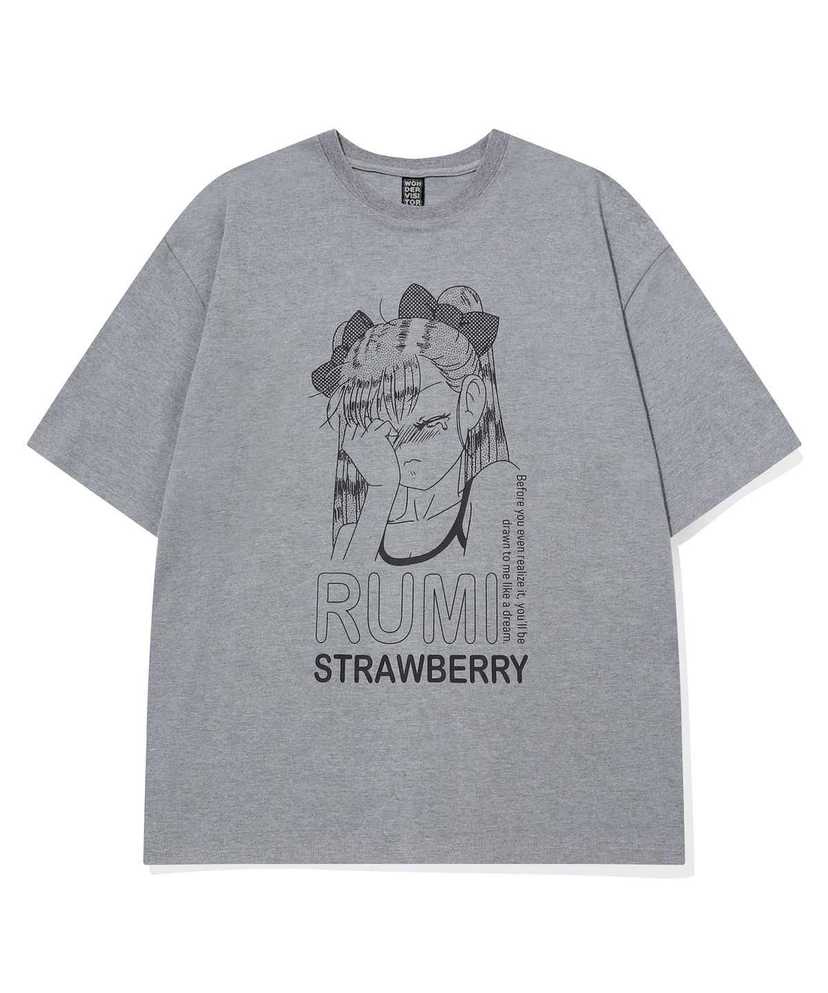 원더비지터(WONDERVISITOR) RUMI Overfit T-shirt [Grey]