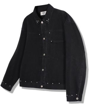 스터드 셀비지 워시드 데님 - 자켓