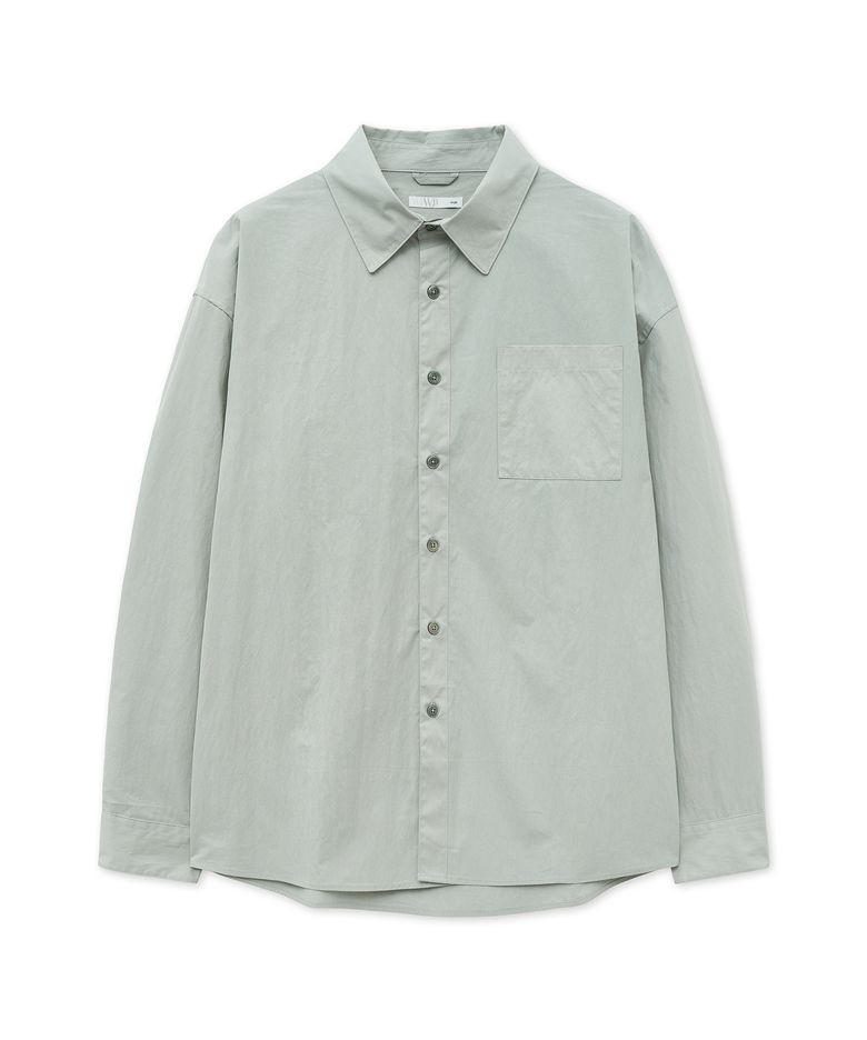 크런치 오버사이즈 원 포켓 셔츠 DUSTY MINT
