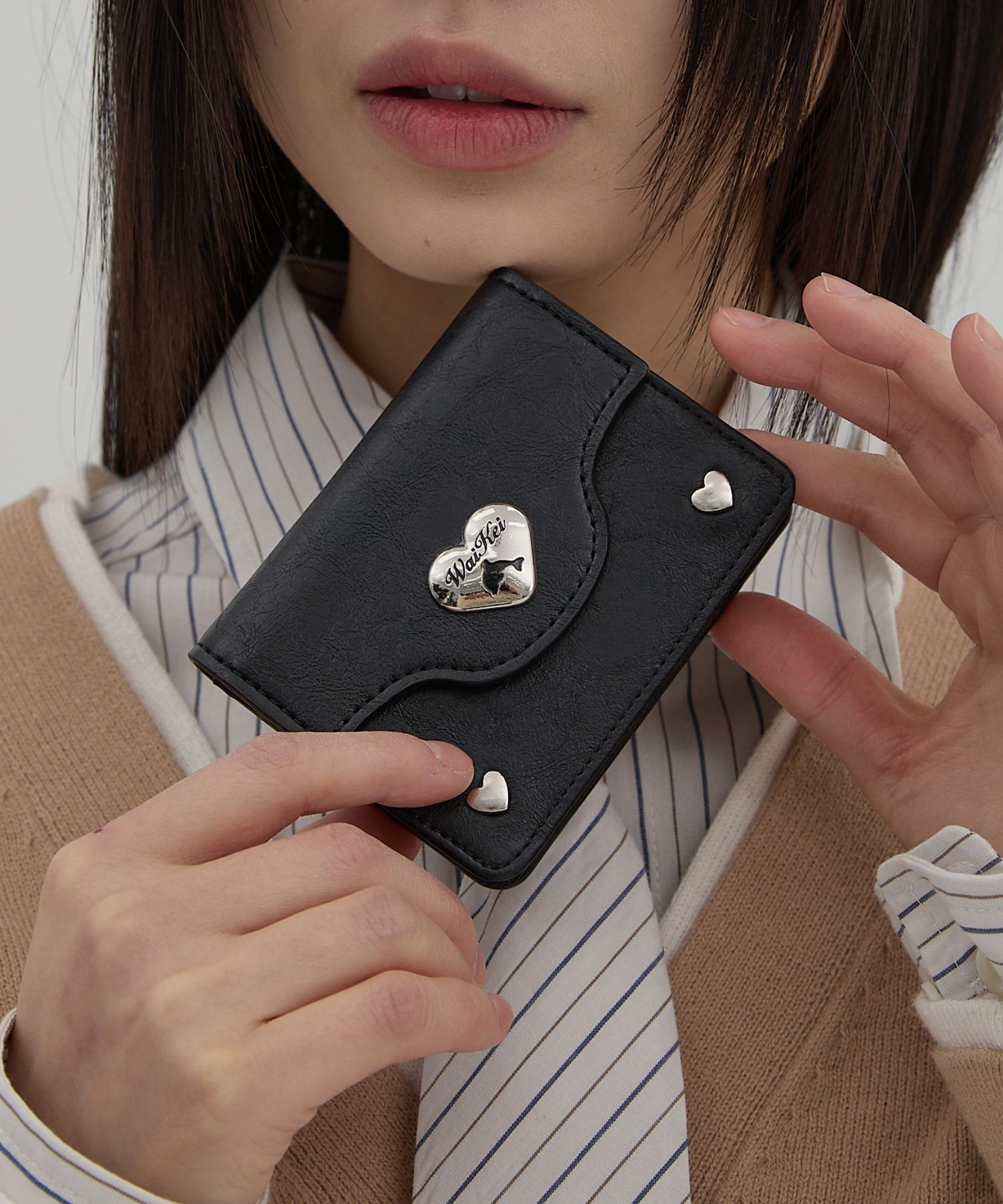[Wai Kei] ドルフィン ハート カード ウォレット (5 COLOR) MUSINSA公式 | WAI KEI Dolphin Heart Card Wallet 5 COLOR