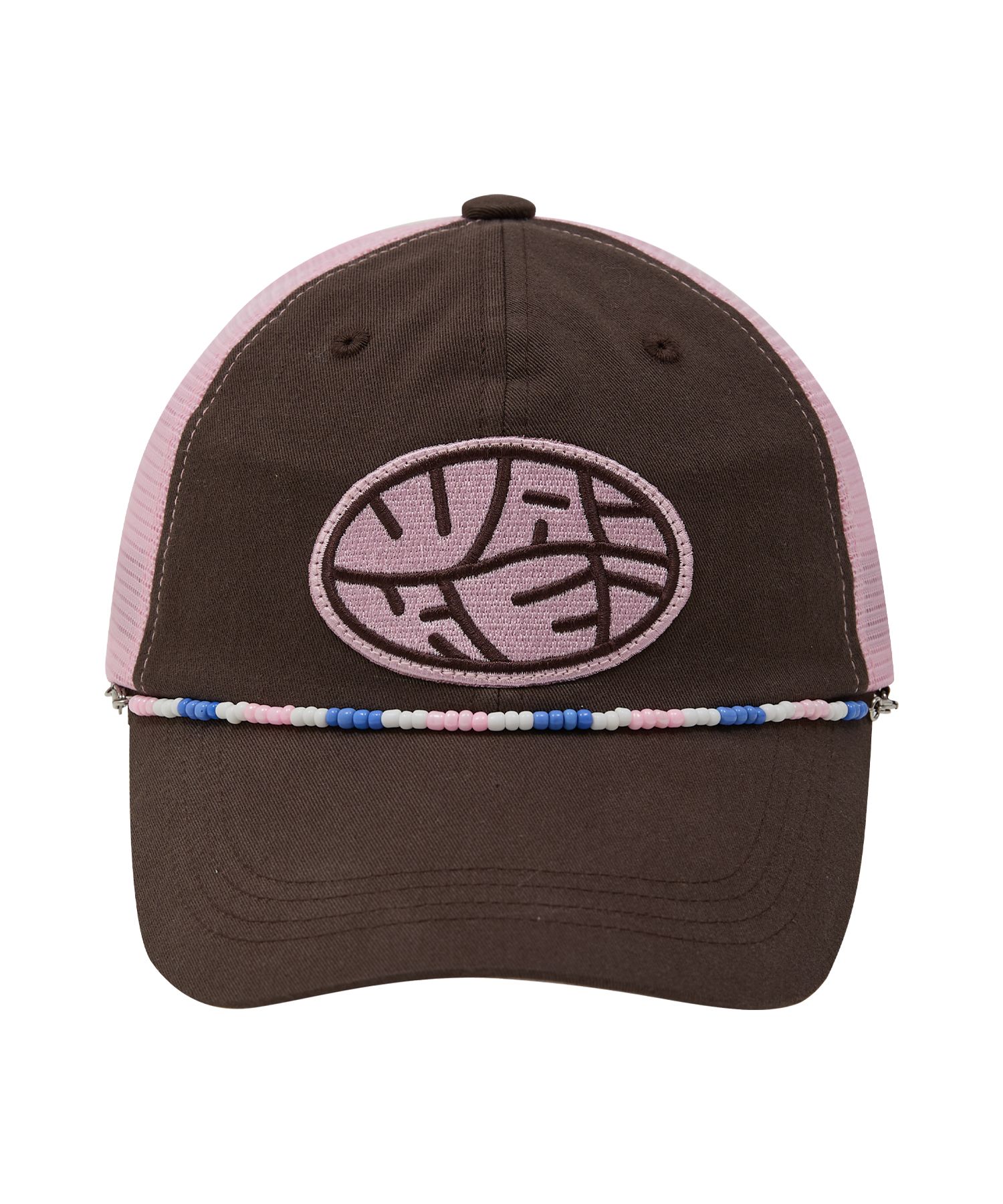★Wai Kei★ Detachable Bead String Mesh Ball Cap Brown YKBE0 MUSINSA | WAI KEI Detachable Bead String Mesh Ball Cap Brown