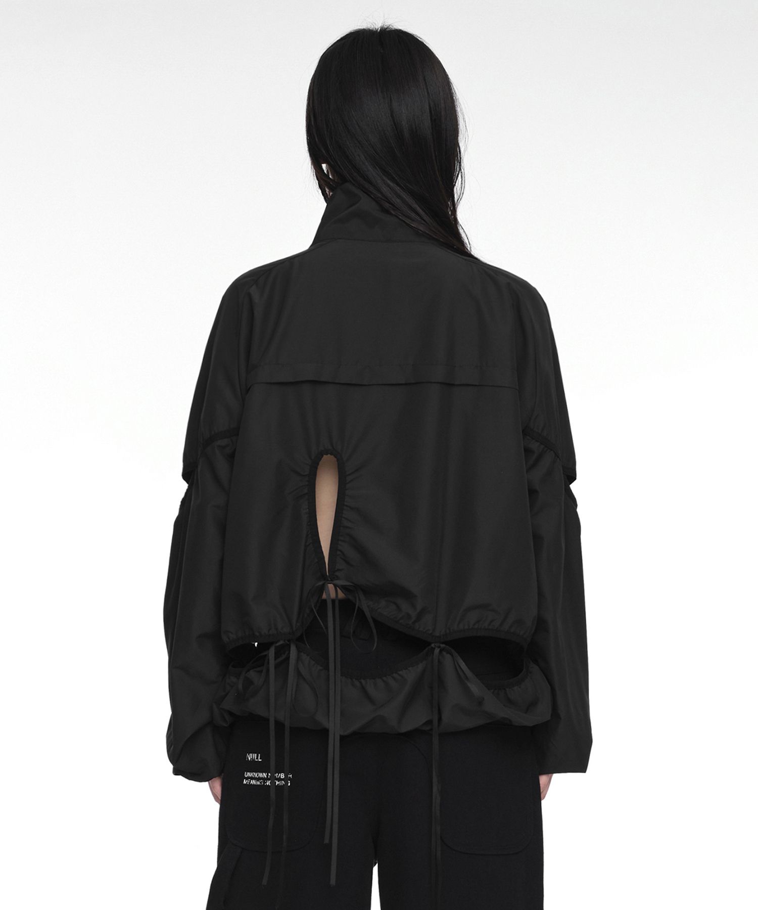 MUSINSA公式 | NACHE CUT-OUT WIND BREAKER (UNISEX) BLACK