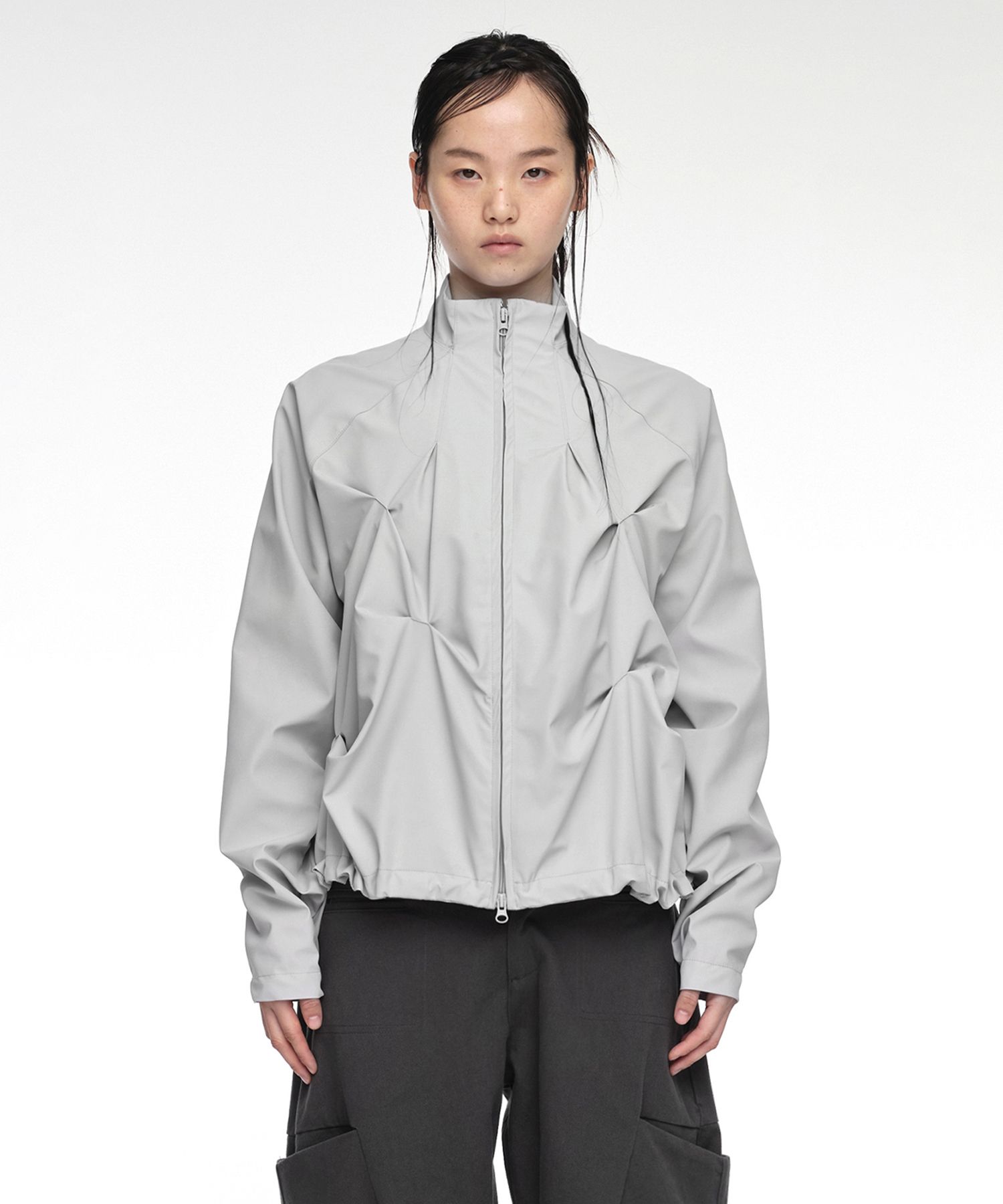NACHE ウィンドブレーカー MUSINSA公式 | NACHE PINTUCK WIND BREAKER (UNISEX) LIGHT GRAY