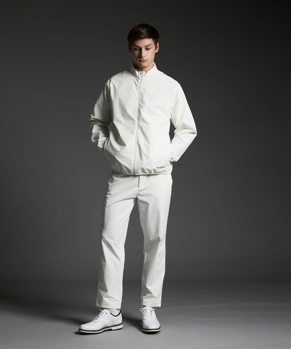 크루멤버스온리(CREW MEMBERS ONLY) RIPSTOP SWING JACKET SET UP WHITE