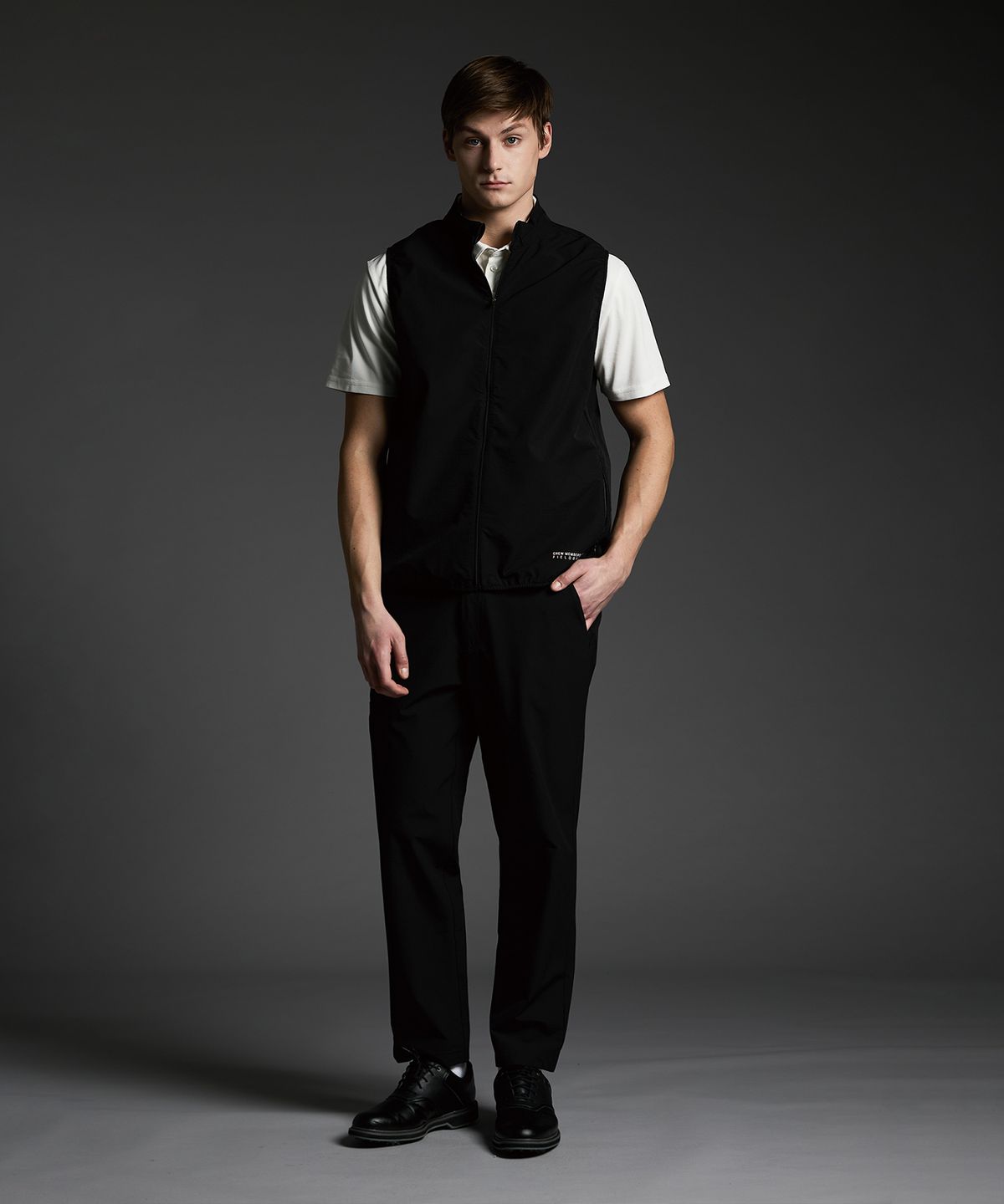 크루멤버스온리(CREW MEMBERS ONLY) RIPSTOP SWING VEST SET UP BLACK