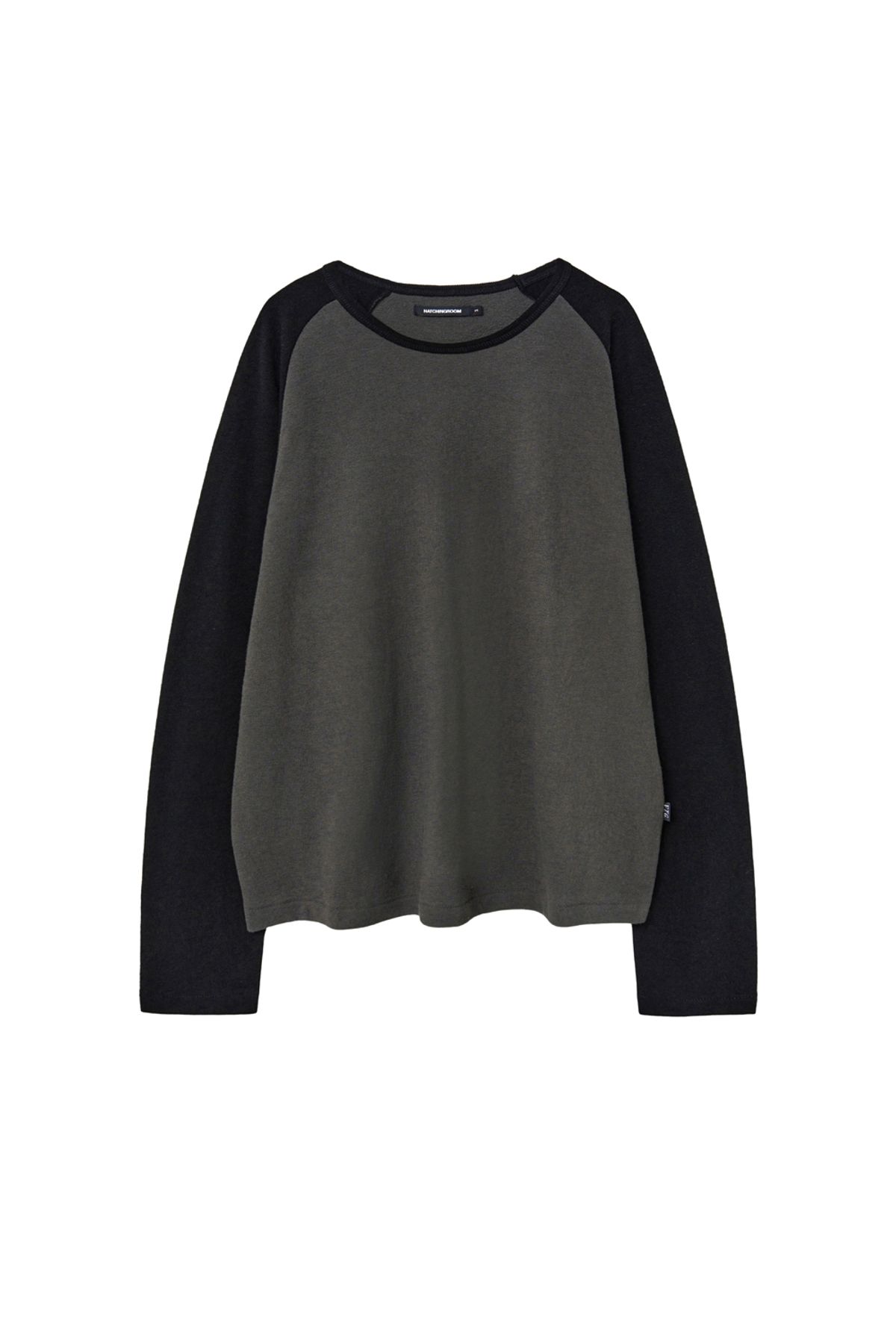 해칭룸(HATCHINGROOM) Raglan Tee Black/Moss Charcoal