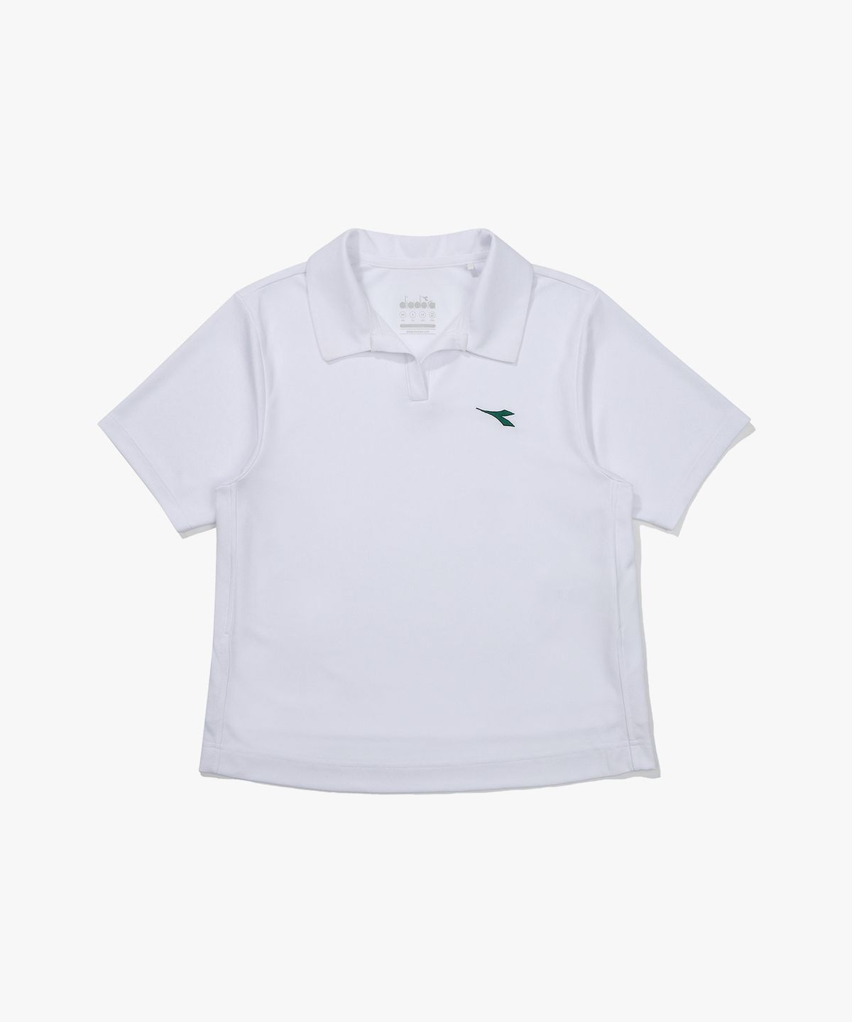 디아도라(diadora) 슬릿 테니스 카라 반팔 티셔츠 우먼 OFF WHITE
