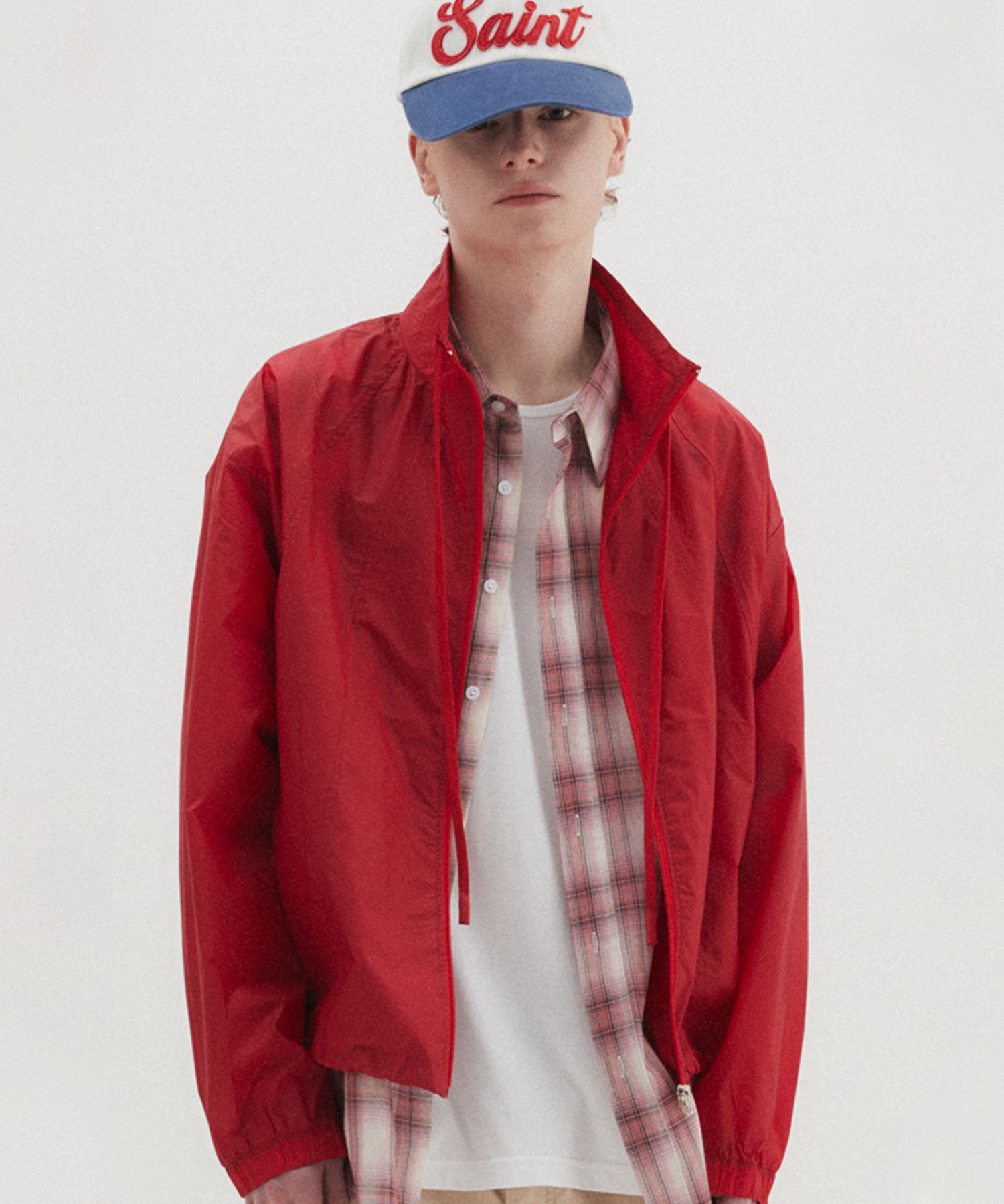 [DNSR] Nylon Crop Windbreaker /追跡付 MUSINSA公式 | DNSR Nylon Crop Windbreaker Red