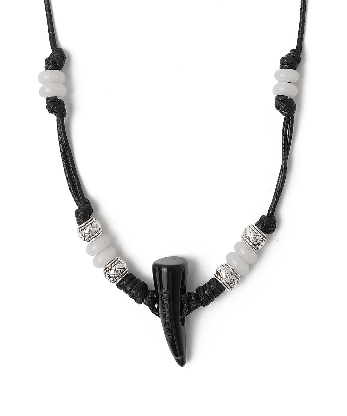 오픈야드(오와이)(OPENYARD(OY)) HORN BEAD NECKLACE - BLACK