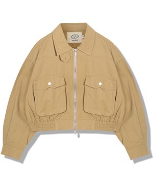 (W)숏 코튼 헤링턴자켓