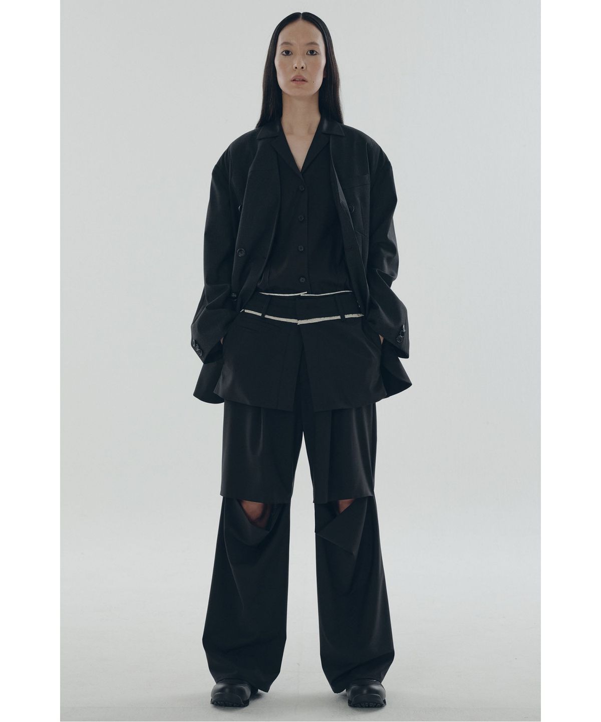 래코드(RECODE) Puzzled Patchwork Jacket_RQJAS25503GYX