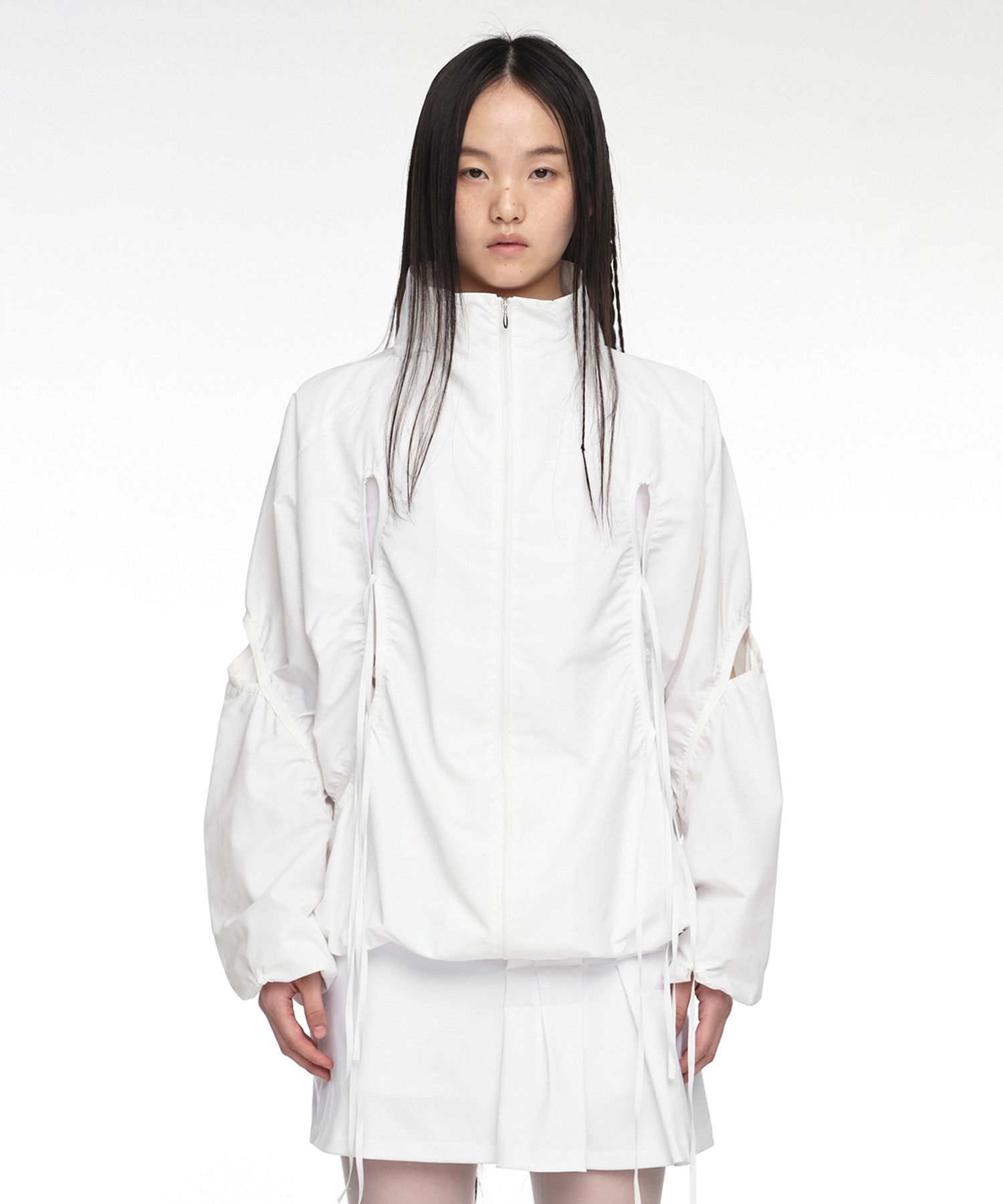 NACHE★韓国★人気★CUT-OUT WIND BREAKER (UNISEX)男女兼用 CUT-OUT WIND BREAKER (UNISEX) BLACK - NACHE