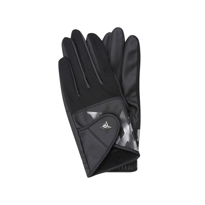 WOMEN PAIR MESH LOGO POINT GLOVE_BK