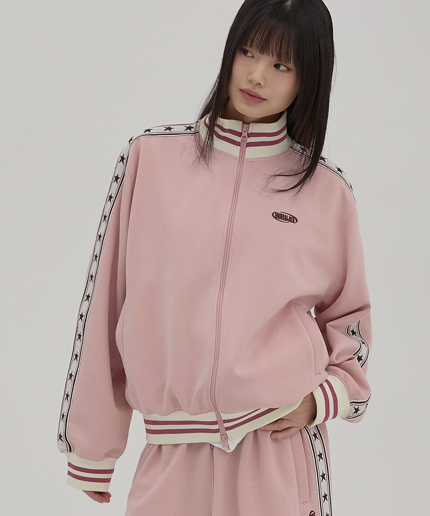 ★Wai Kei★ star trek jersey jacket pink YKBE01JK04-2 MUSINSA | WAI KEI star trek jersey jacket pink