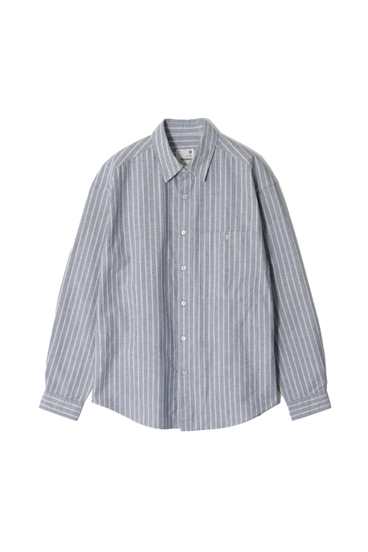 홀리선(HORLISUN) Jane Oxford Stripe Shirt Navy