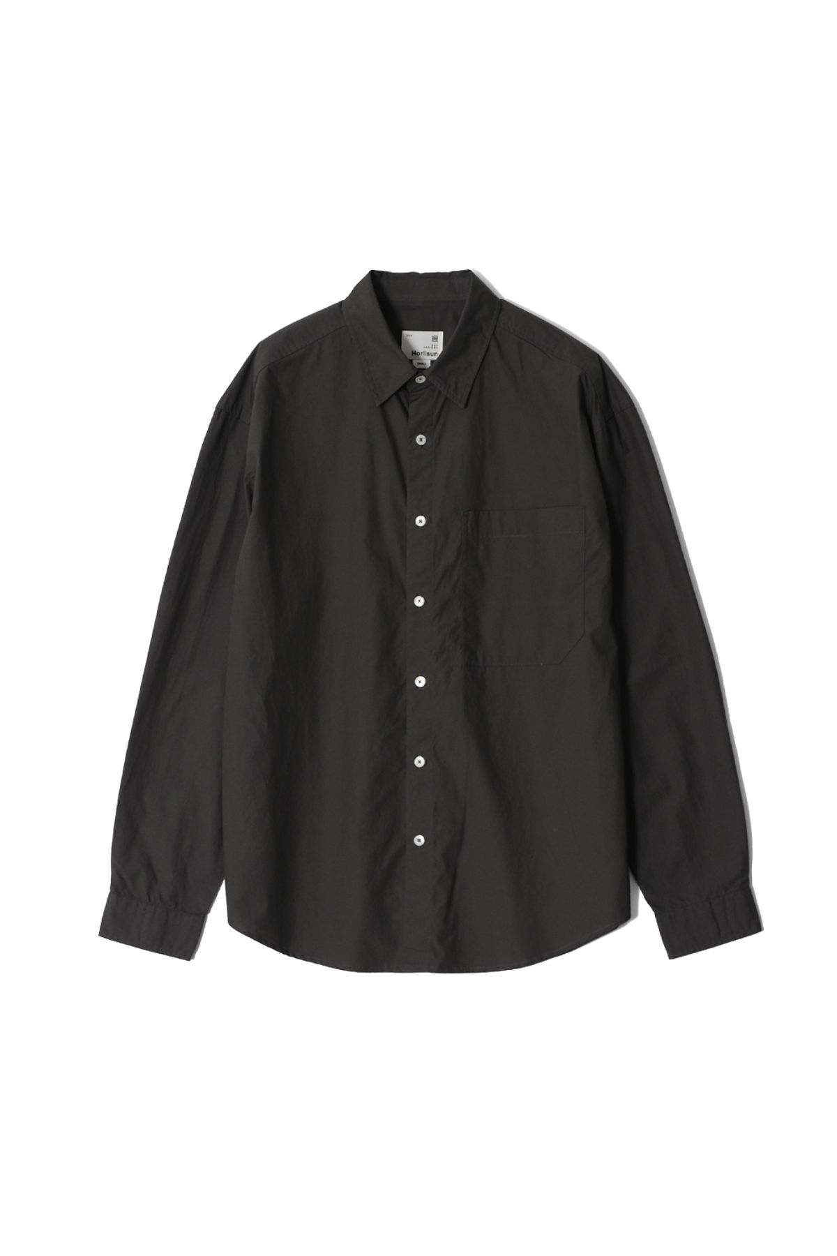 홀리선(HORLISUN) Jane Solid Extra Typewriter Shirt Charcoal