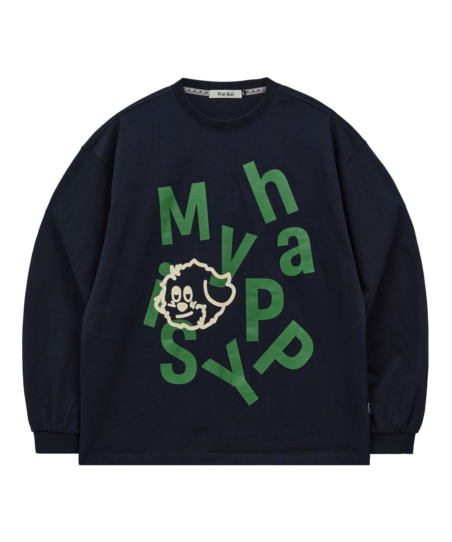 Tシャツ・カットソー Wai Kei MY HAPPY IS Long Sleeve T-Shirt Navy MUSINSA公式 | WAI KEI MY HAPPY IS Long Sleeve T-Shirt Navy