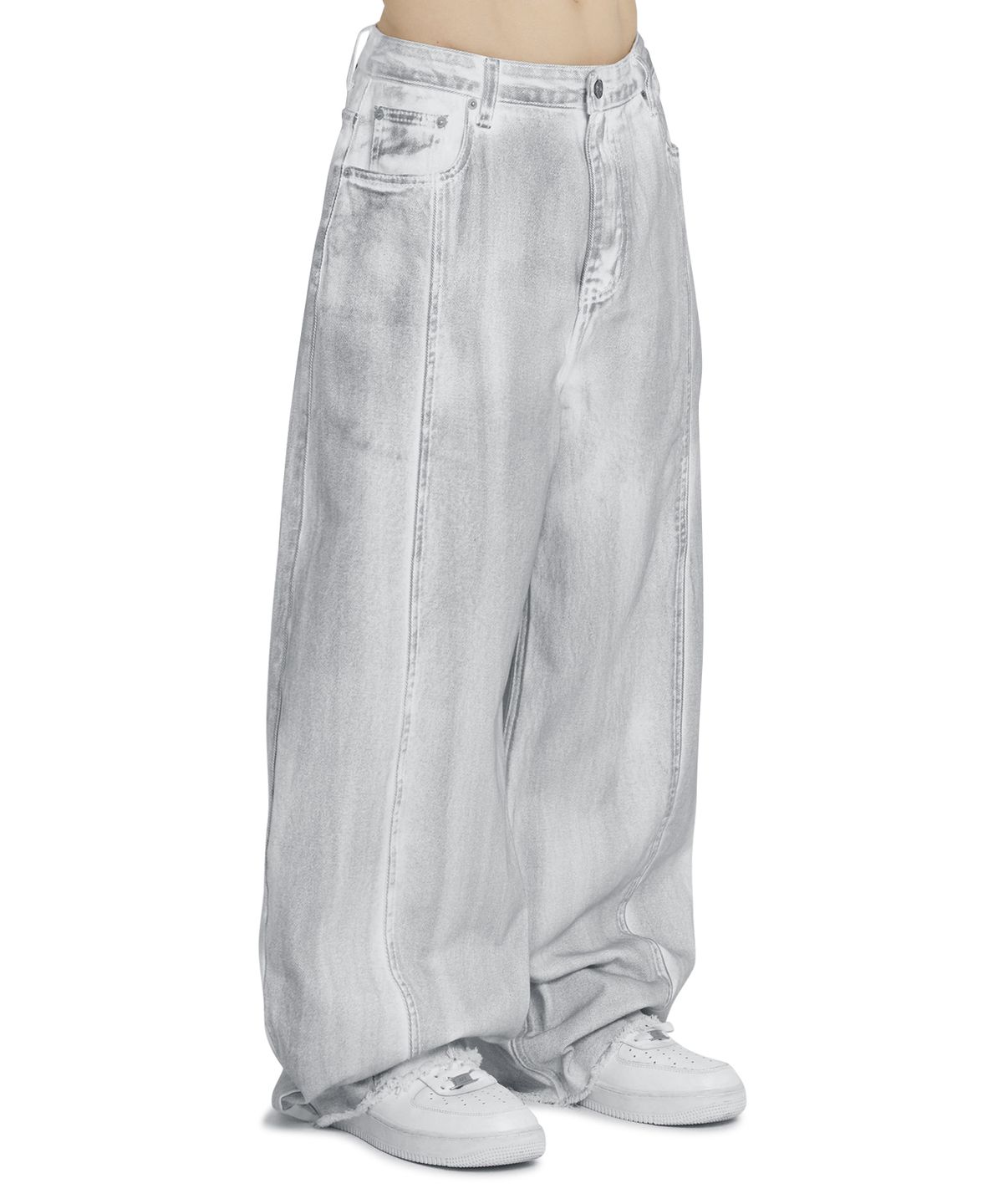 오픈야드(오와이)(OPENYARD(OY)) RAW HEM STITCHED WIDE VOLUME PANTS - DIRTY