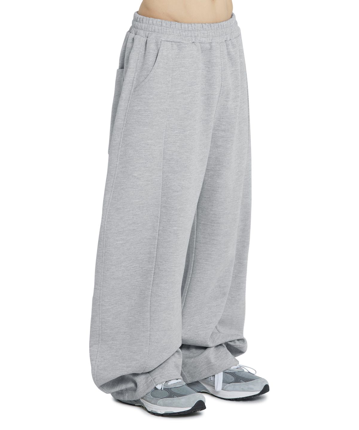 오픈야드(오와이)(OPENYARD(OY)) STITCHED WIDE VOLUME SWEATPANTS - MELANGE