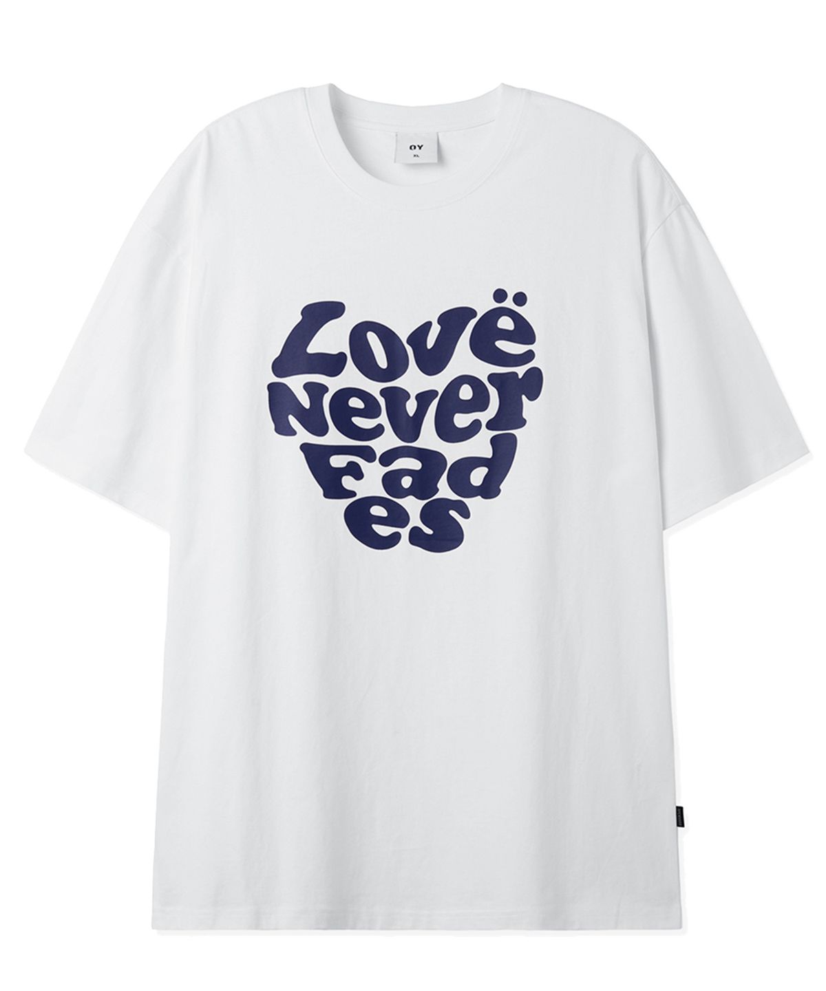 오픈야드(오와이)(OPENYARD(OY)) M.S HEART TEE - WHITE