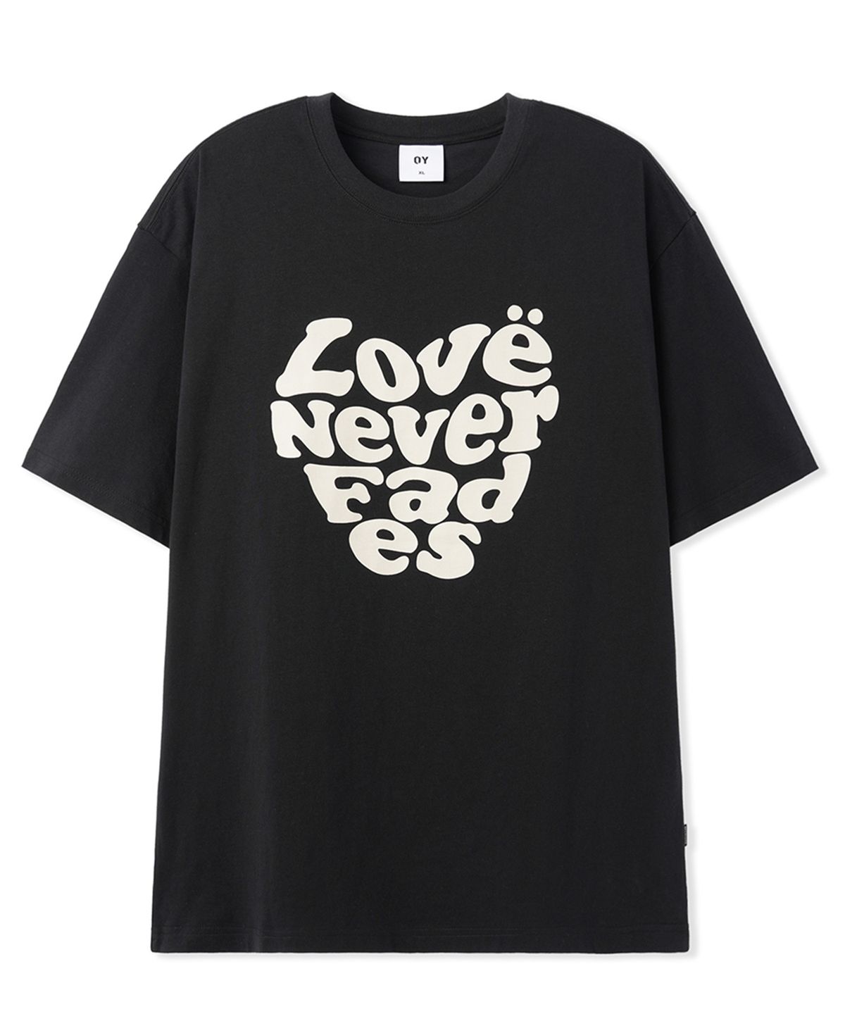 오픈야드(오와이)(OPENYARD(OY)) M.S HEART TEE - BLACK