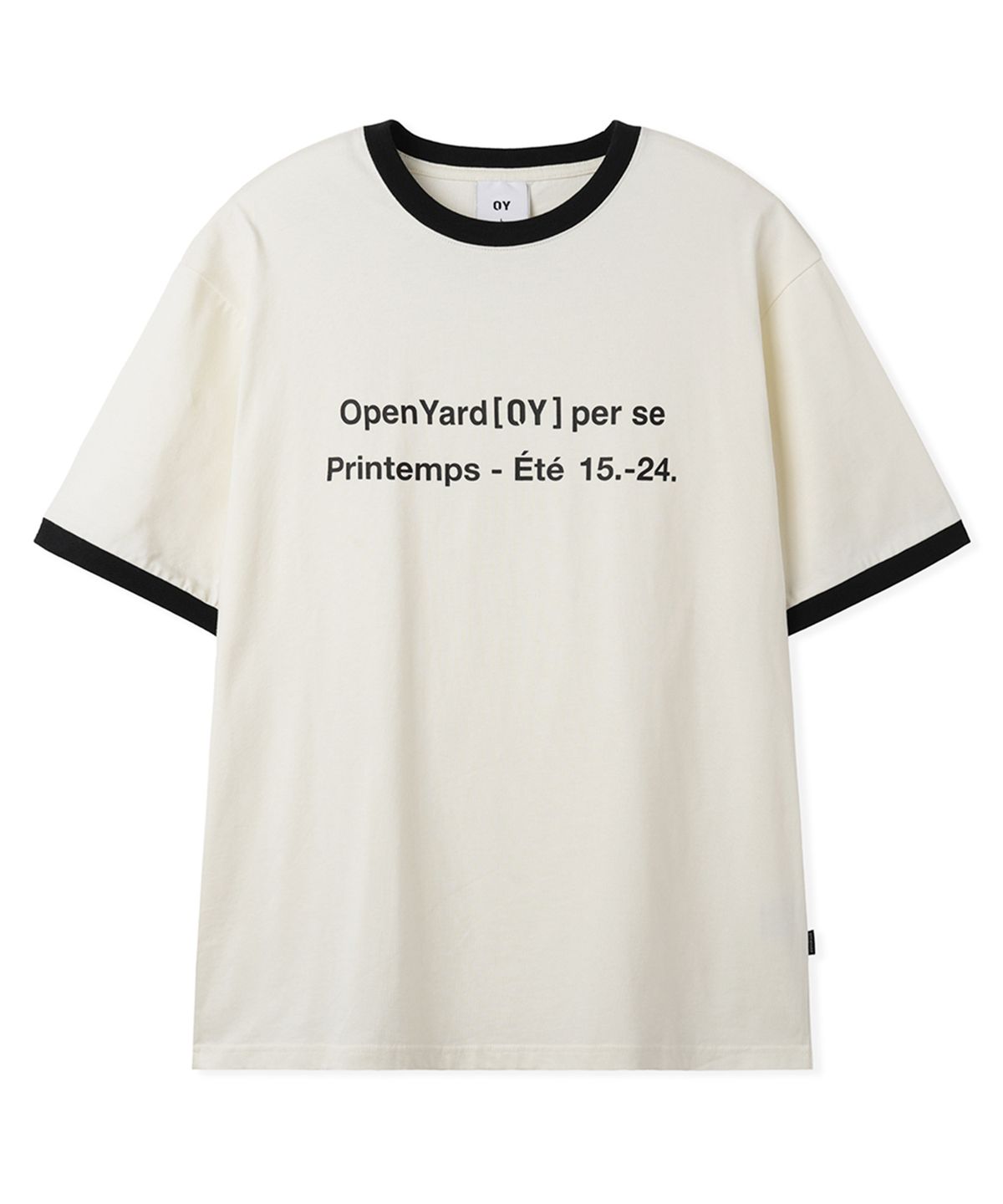 오픈야드(오와이)(OPENYARD(OY)) LEGACY RINGER TEE - CREAM