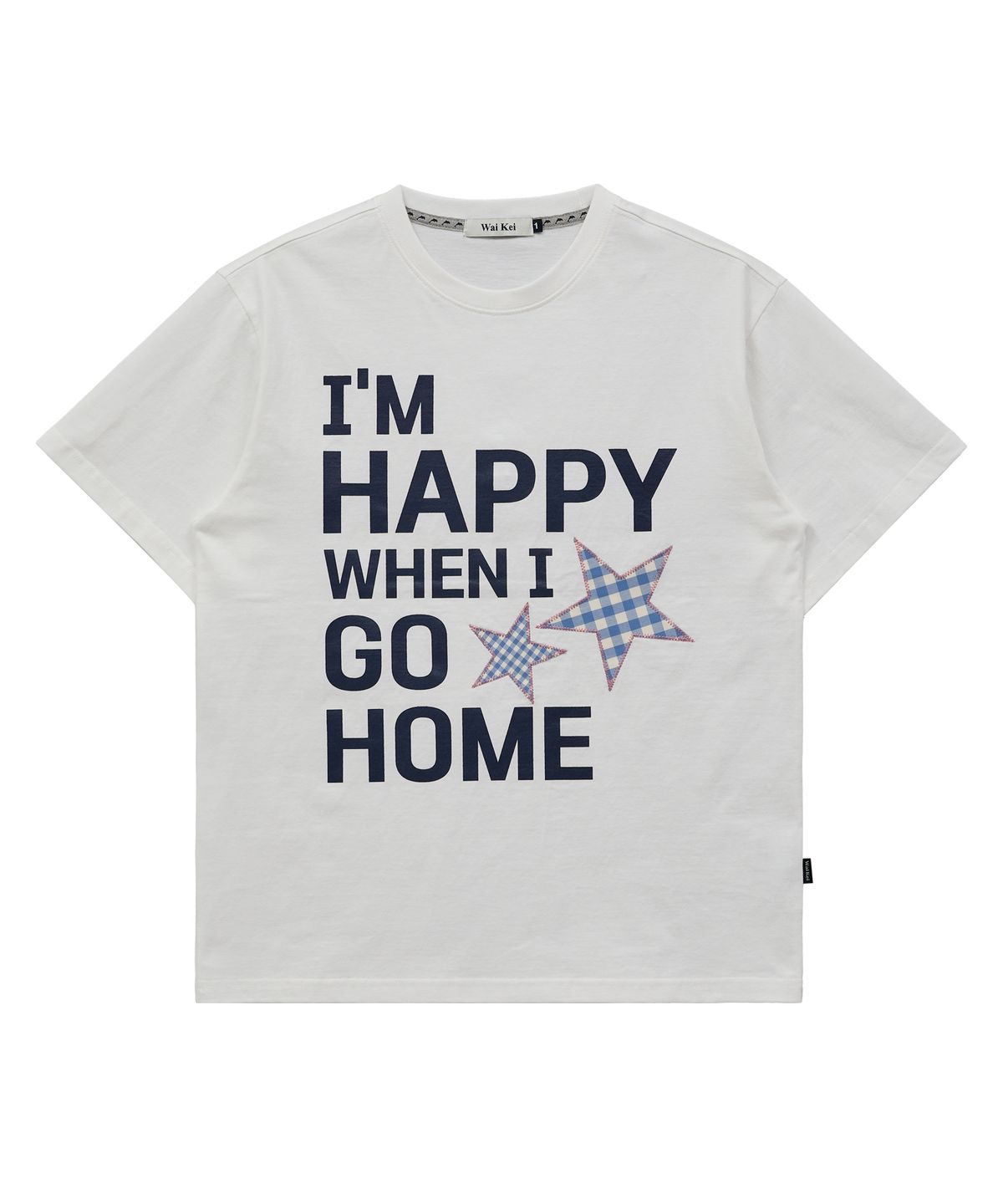 와이케이(WAIKEI) I am HAPPY 반팔티셔츠 화이트